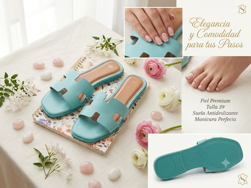 Sandalias Elegancia y Comodidad turquesa