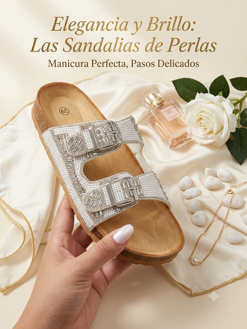 Sandalias de Perlas Elegancia y Brillo